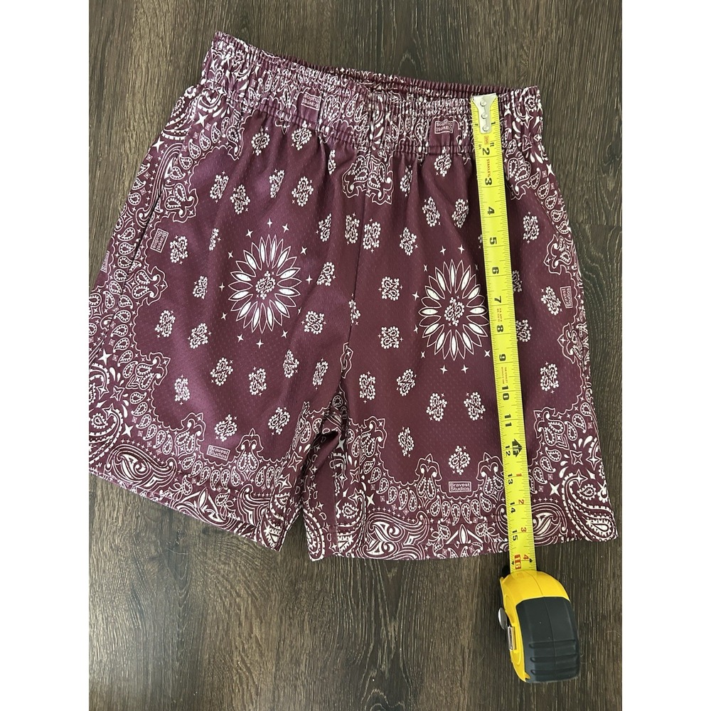 Bravest Studios Drawstring Paisley Shorts With Pockets Size XS Bball Mens - Picture 4 of 8